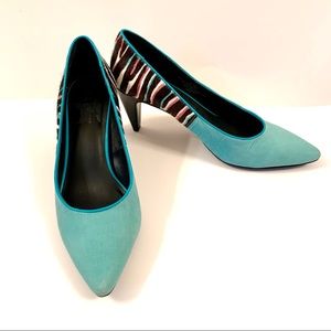 LOGO from Lori Goldstein Leather/Calf Hair Heels